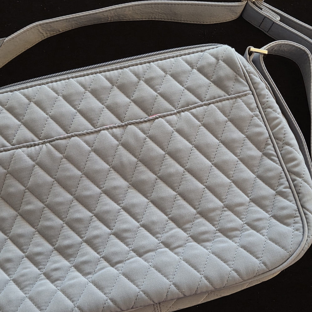 Vera Bradley Light Blue Quilted Shoulder Bag - Picture 6 of 7